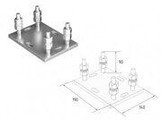 Подставка регулируемая роликовой опоры для балок 71х60х3,5. Комплектующие и фурнитура для изготовления откатных (сдвижных) ворот